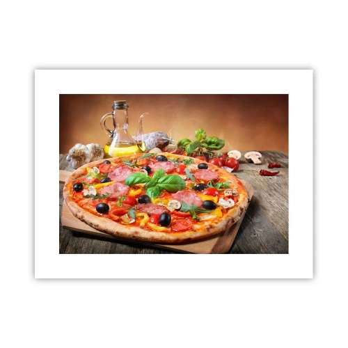 Poster - Met echte Italiaanse smaak - 40x30 cm