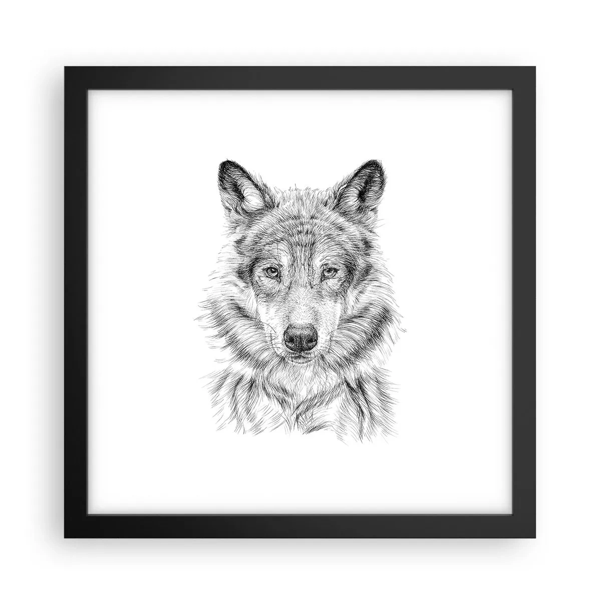 Poster in een zwarte lijst - Een geboren leider - 30x30 cm