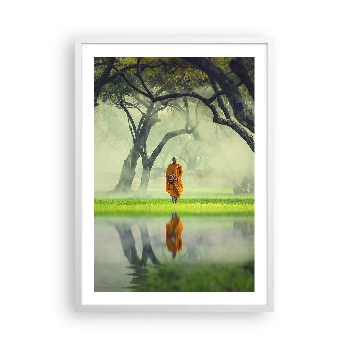 Poster in een witte lijst - Op weg naar verlichting - 50x70 cm
