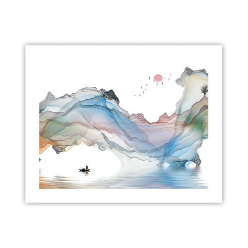 Poster - Op weg naar de kristallen bergen - 50x40 cm