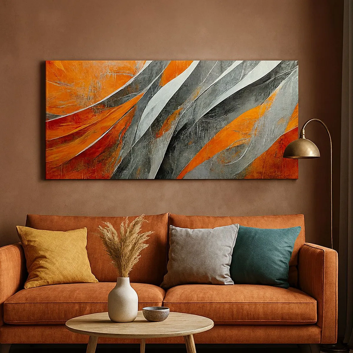 Schilderen op canvas - Hitte en koude - 100x40 cm