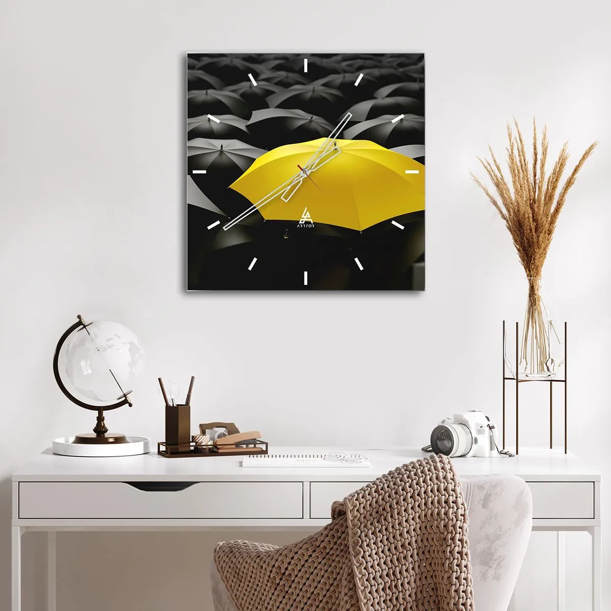 Wandklok - Klok - Vaarwel verdriet - 30x30 cm