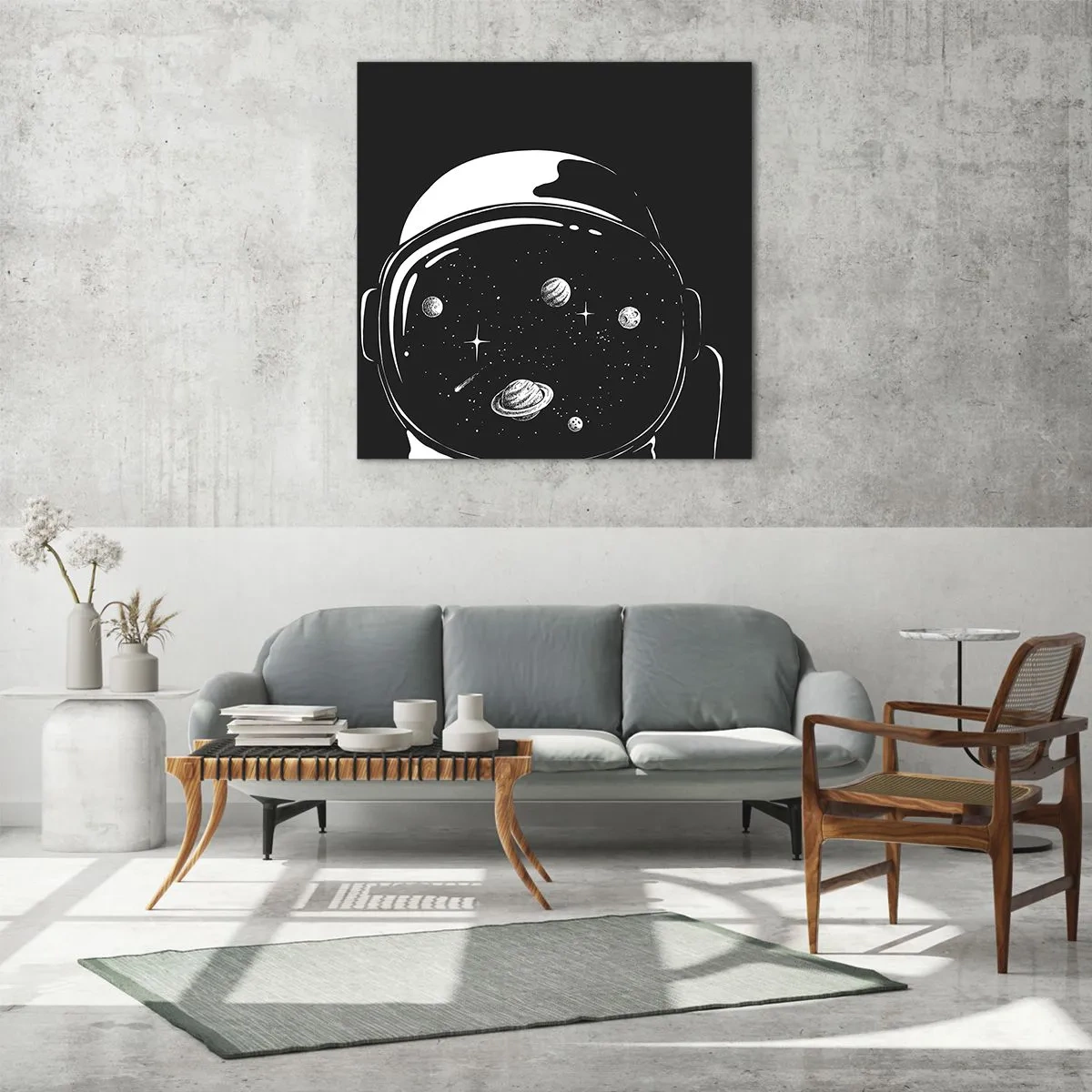 Schilderen op glas - Mooi uitzicht - 70x70 cm