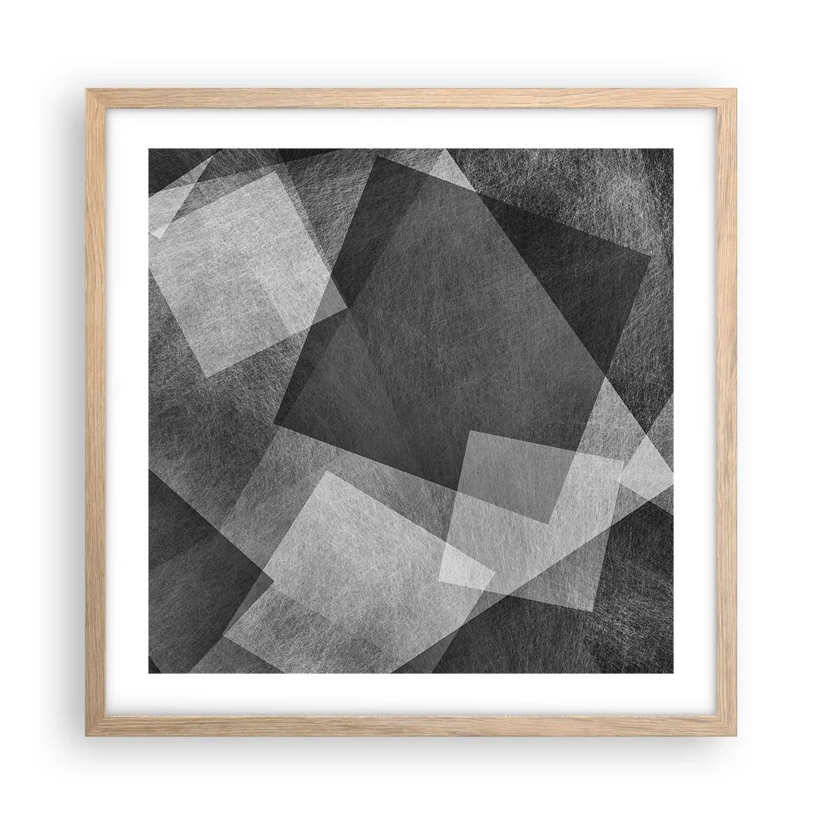 Een poster in een licht eiken lijst - Het eeuwige symbool van duurzaamheid en orde - 50x50 cm