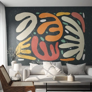 Fotobehang Premium Canvas - Compositie – ik sta op het punt je te pakken te krijgen - Boho, Minimalisme, Op leeftijd - 450x315 cm