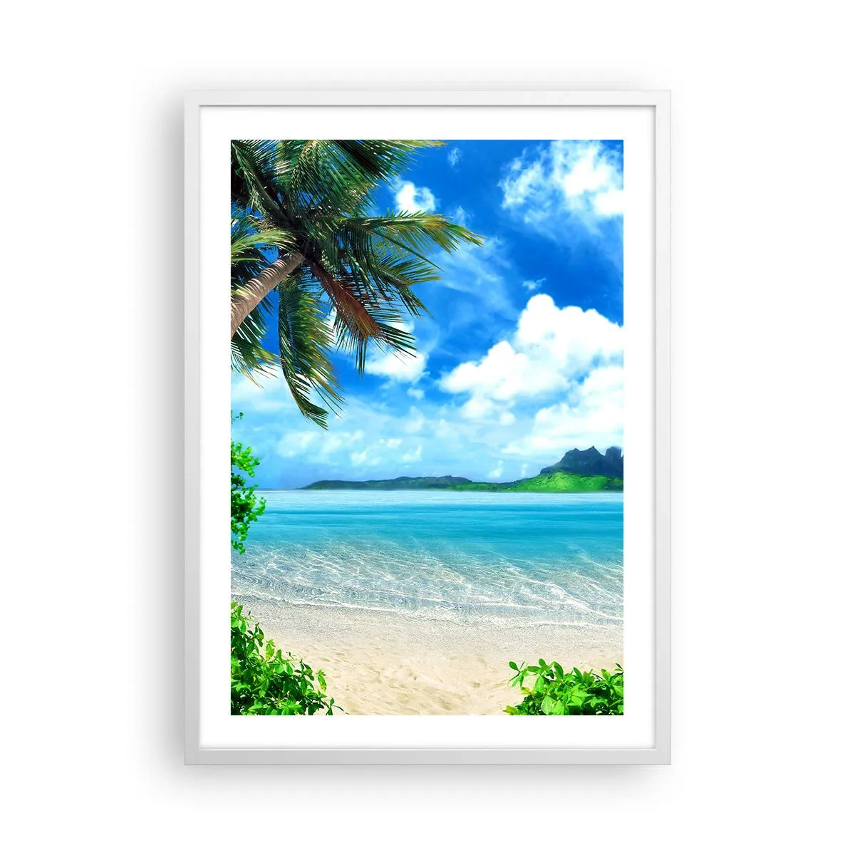 Poster in een witte lijst - Het azuur van de tropen - 50x70 cm