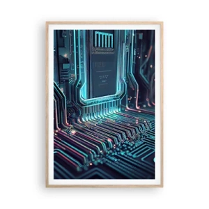 Een poster in een licht eiken lijst - Ik ben aan het denken… - 70x100 cm