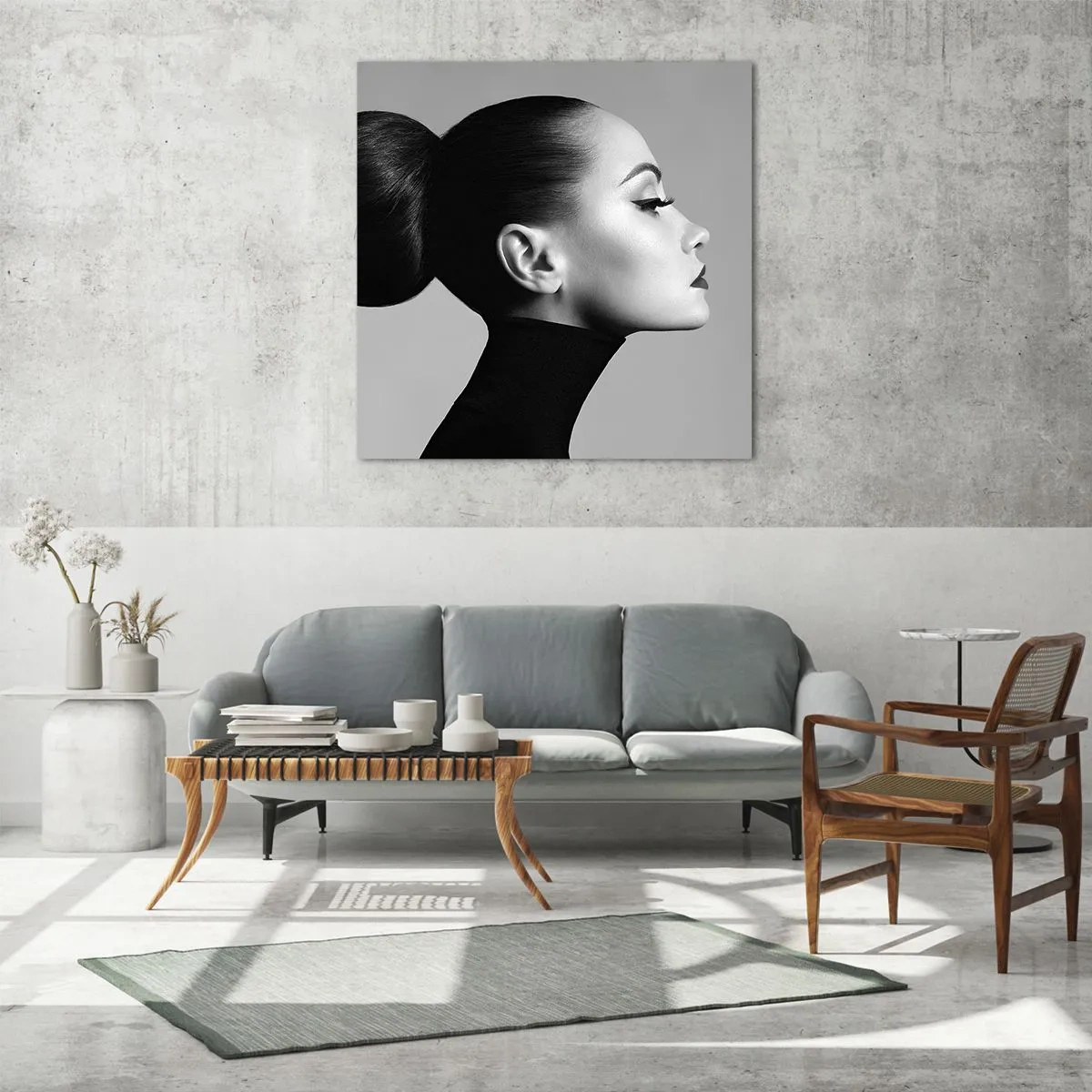 Schilderen op glas - Moderne Nefertiti - 60x60 cm