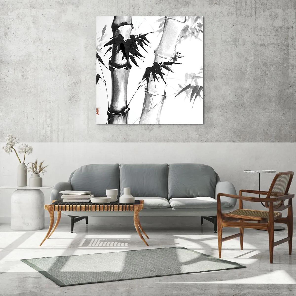 Schilderen op glas - Close-up op het oosten - 50x50 cm