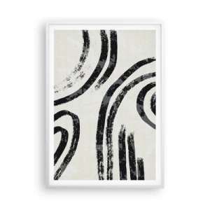 Poster in een witte lijst - Half gestopt - 70x100 cm