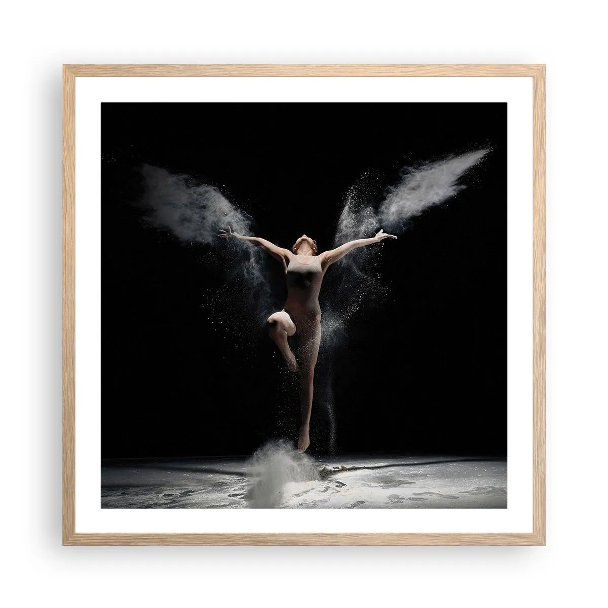 Een poster in een licht eiken lijst - Elfen bestaan - 60x60 cm