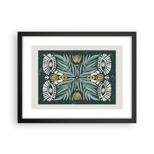 Poster in een zwarte lijst - Als een volksuitsnede - 40x30 cm