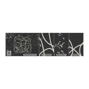 Fotobehang Monster Premium Sand - Dwalende gedachten - Abstractie, Grafisch, Deel - 100x30 cm
