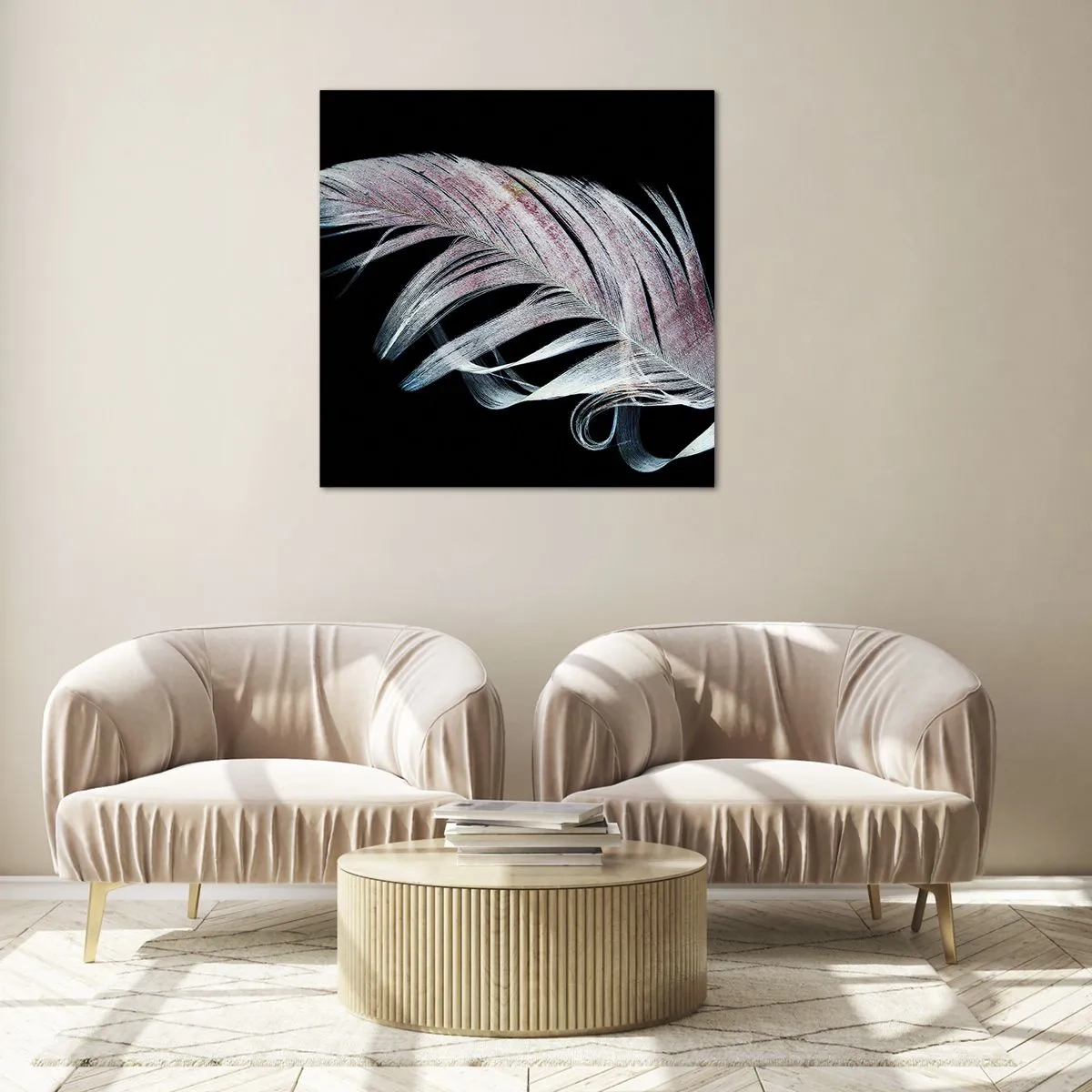 Schilderen op glas - Denk aan aanraking - 30x30 cm