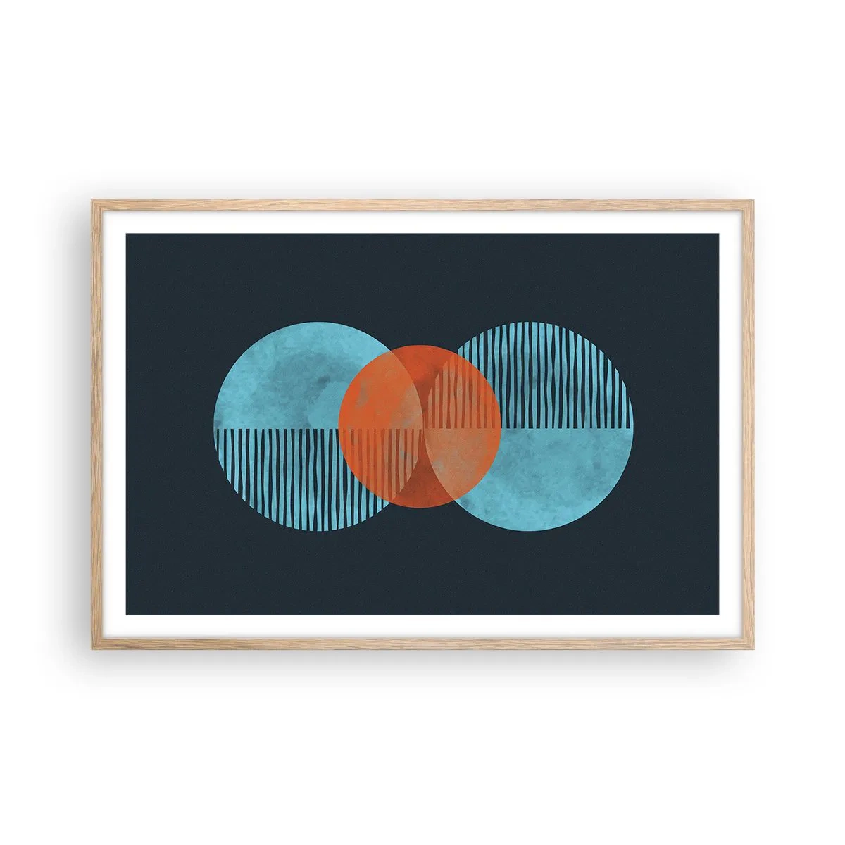 Een poster in een licht eiken lijst - Symmetrische compositie - 91x61 cm