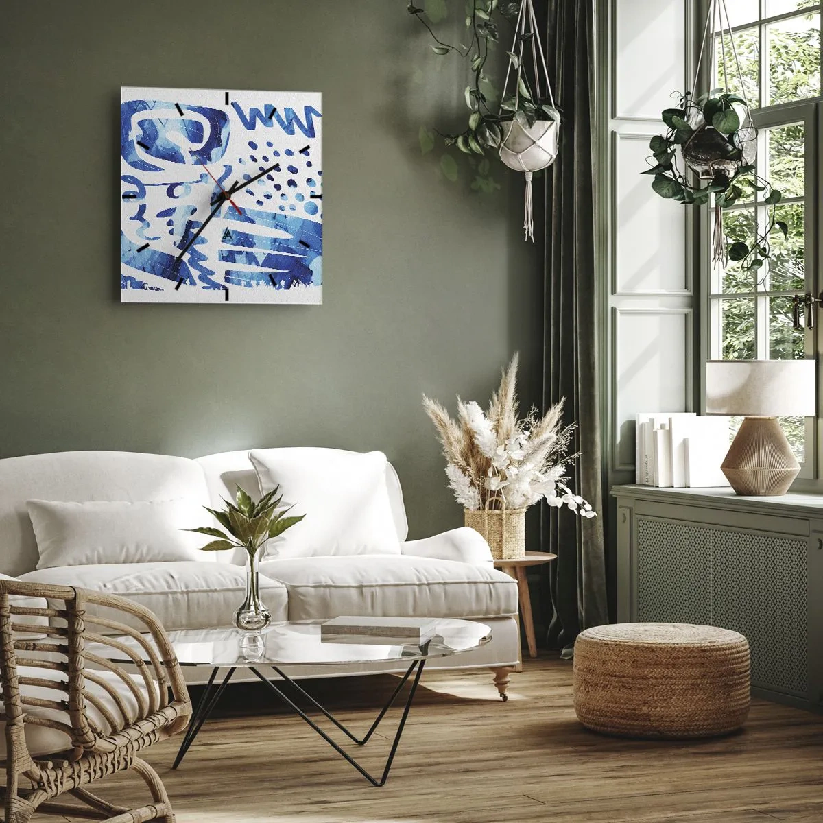 Wandklok - Klok - Terug naar de wortels - 40x40 cm