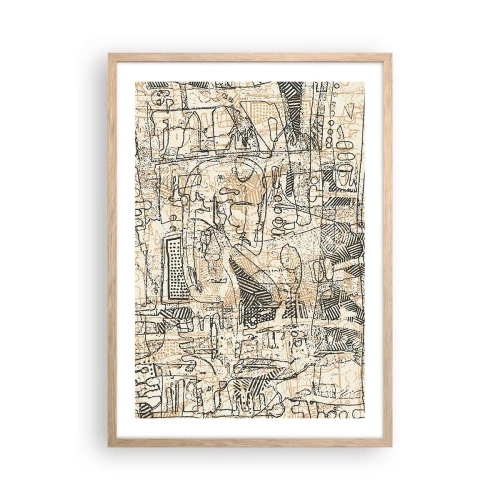 Een poster in een licht eiken lijst - Het wacht om te worden gedecodeerd - 50x70 cm