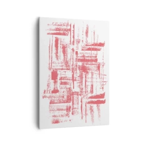 Schilderen op canvas - De rode stad - 50x70 cm