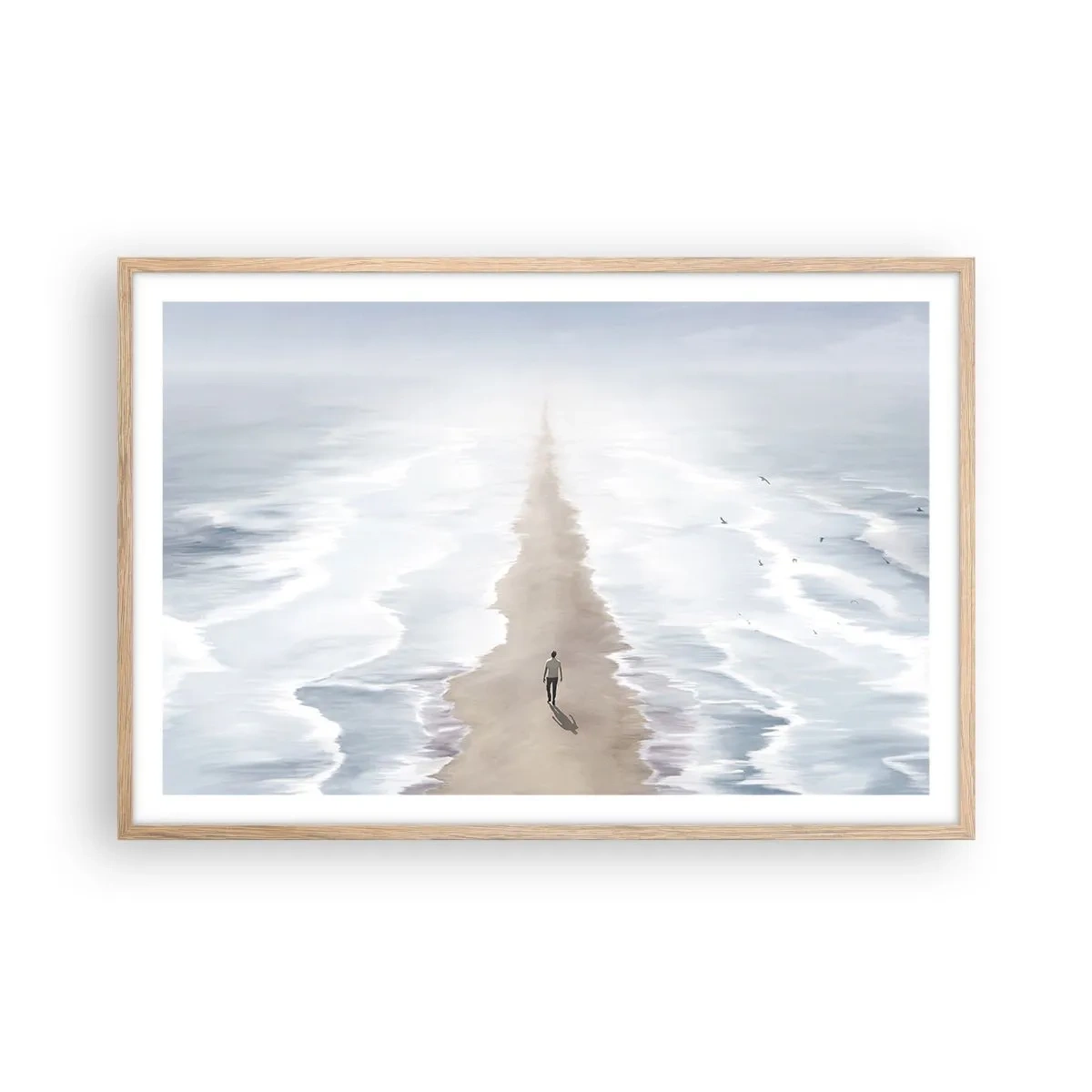 Een poster in een licht eiken lijst - Een gouden toekomst - 91x61 cm