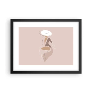 Poster in een zwarte lijst - Een dame zijn - 40x30 cm