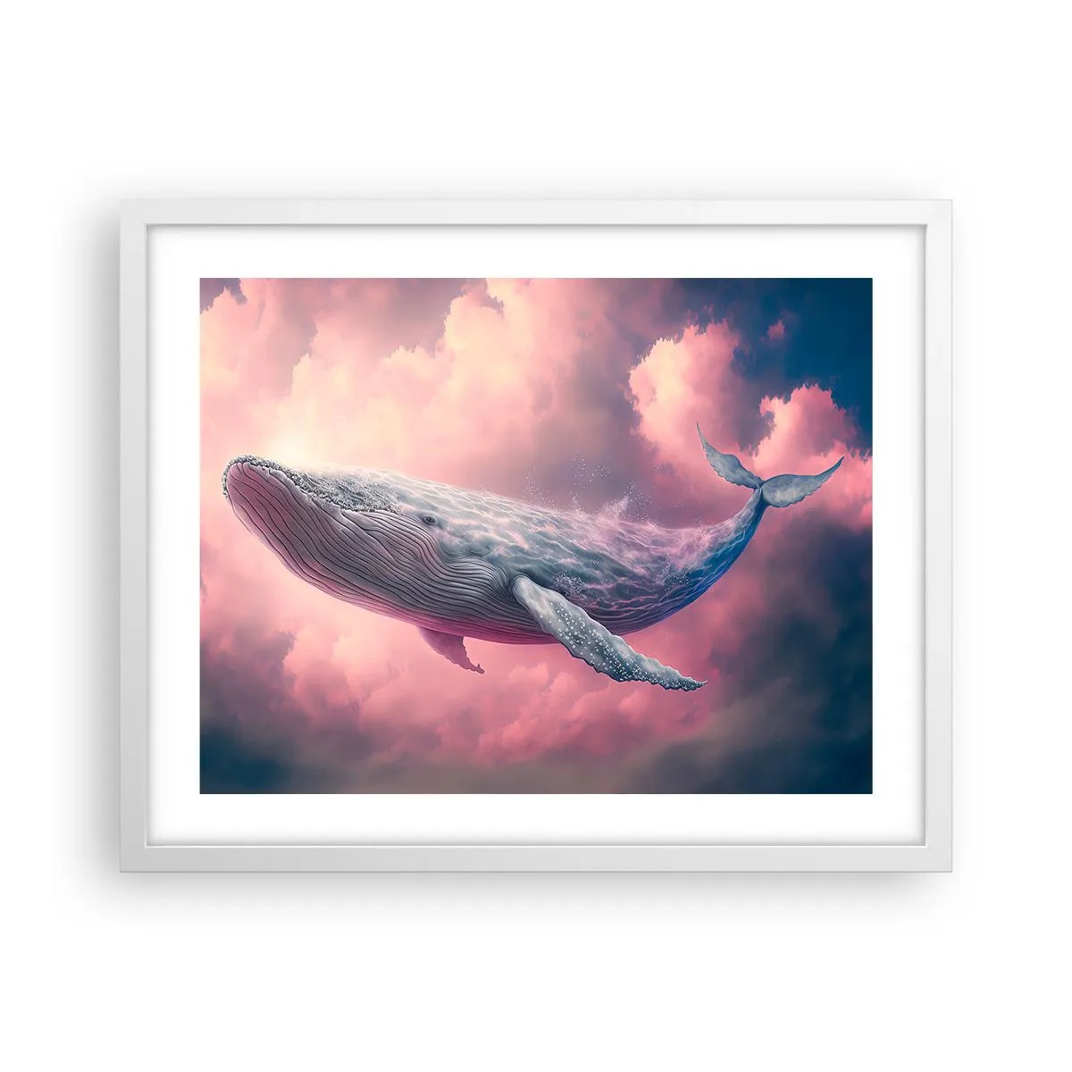 Poster in een witte lijst - Wrijf over je ogen - 50x40 cm