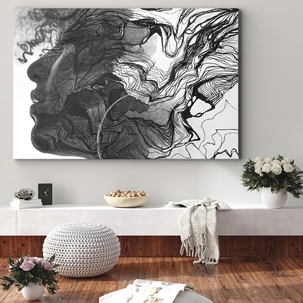Schilderen op canvas - Verstrikt in dromen - 100x70 cm