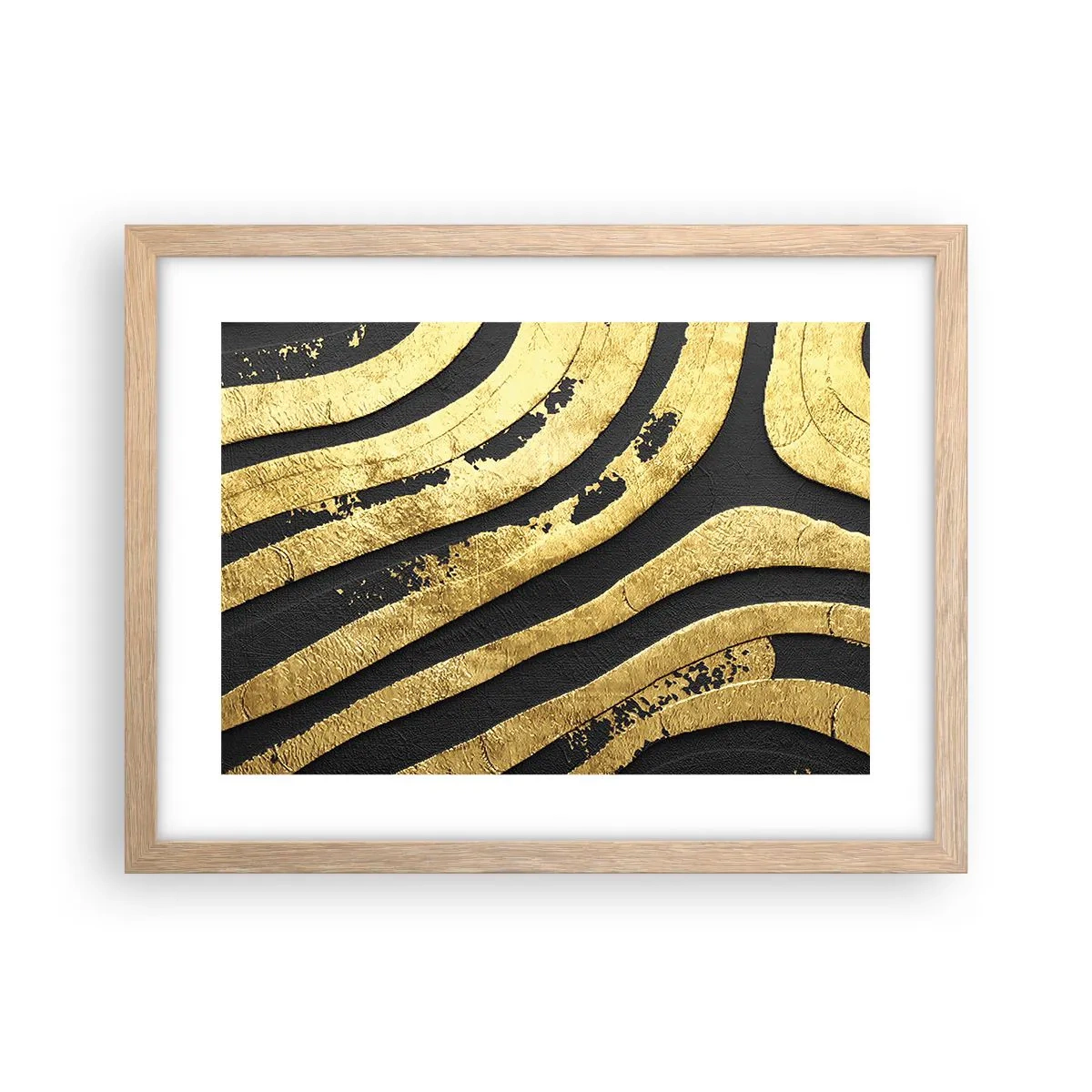 Een poster in een licht eiken lijst - Alles vloeit - 40x30 cm