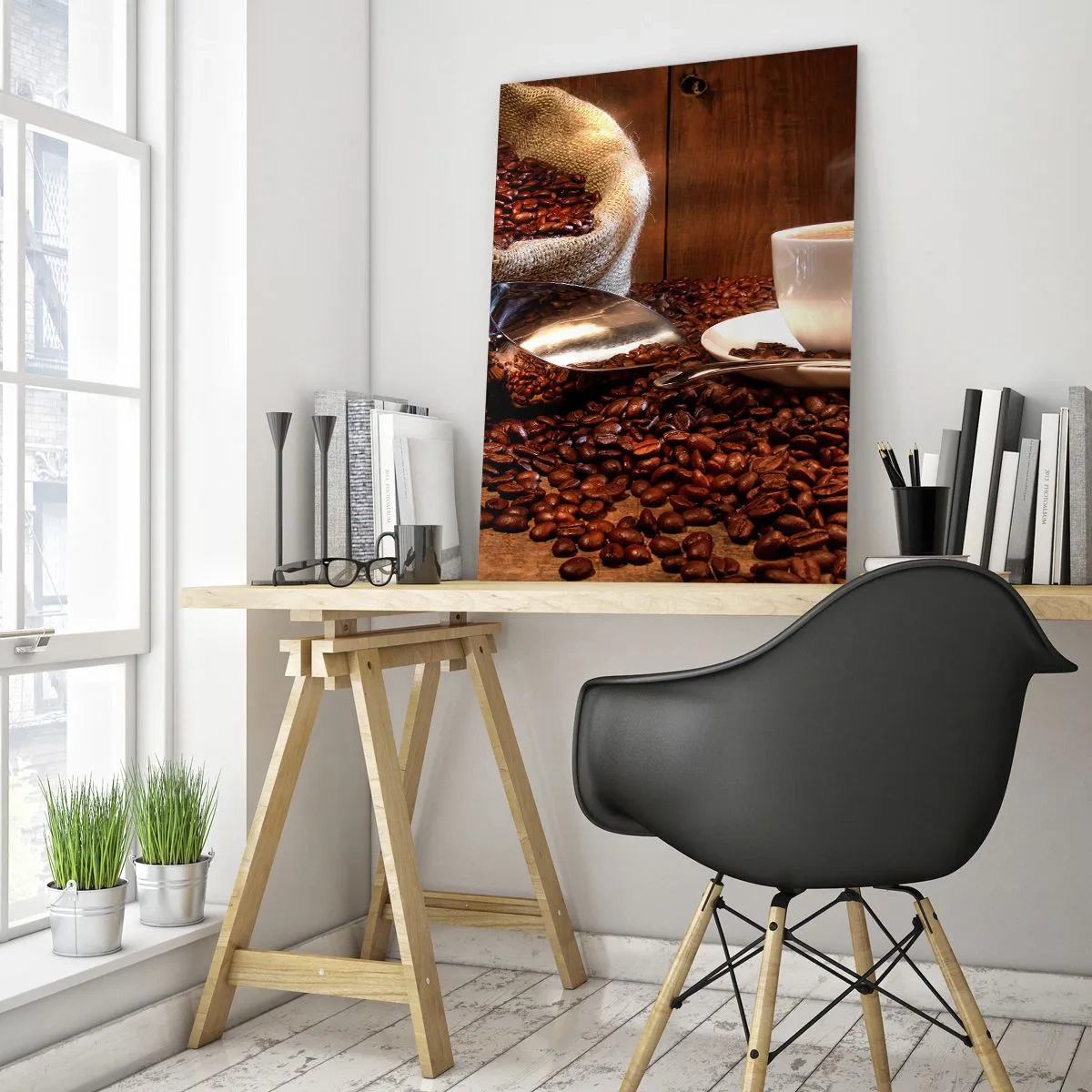 Schilderen op glas - Voel je die geur? - 50x70 cm