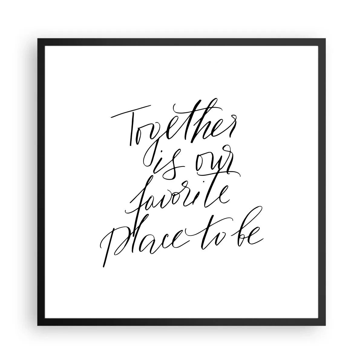 Poster in een zwarte lijst - Voel jij het ook? - 60x60 cm