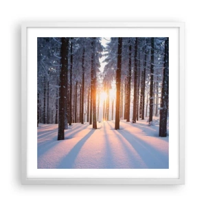 Poster in een witte lijst - Duidelijk in zwart-wit - 50x50 cm