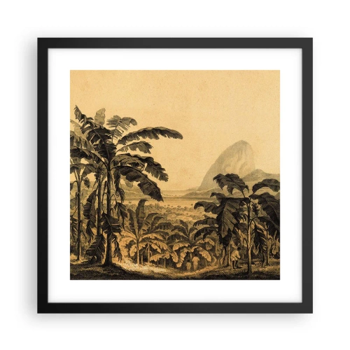 Poster in een zwarte lijst - in een koloniaal klimaat - 40x40 cm