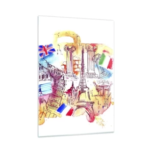 Schilderen op glas - Europese tour - 50x70 cm