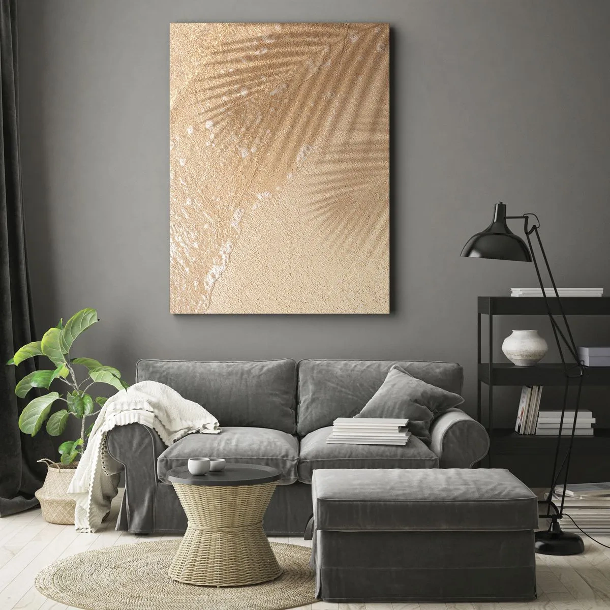 Schilderen op canvas - De schaduw van een hete zomer - 55x100 cm