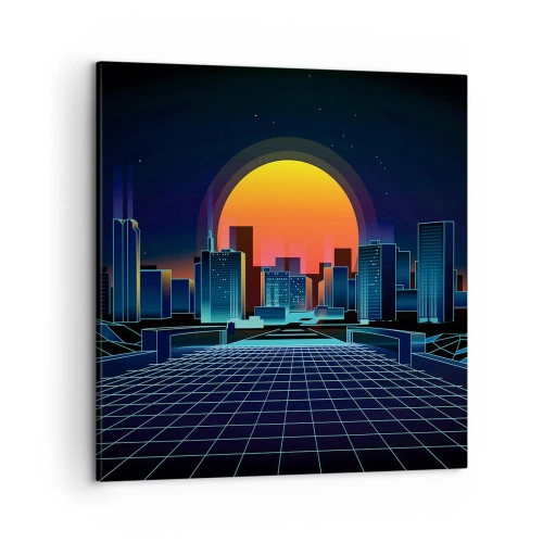 Schilderen op canvas - Wil je nog steeds naar het echte? - 50x50 cm