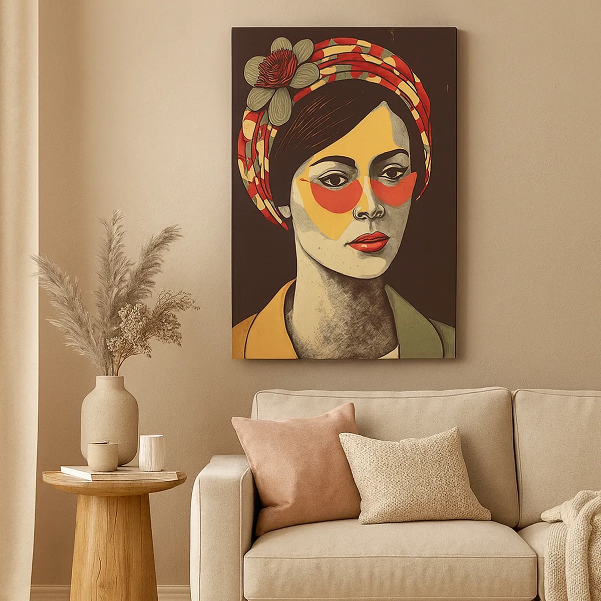 Schilderen op canvas - Koraal Dame - 50x70 cm
