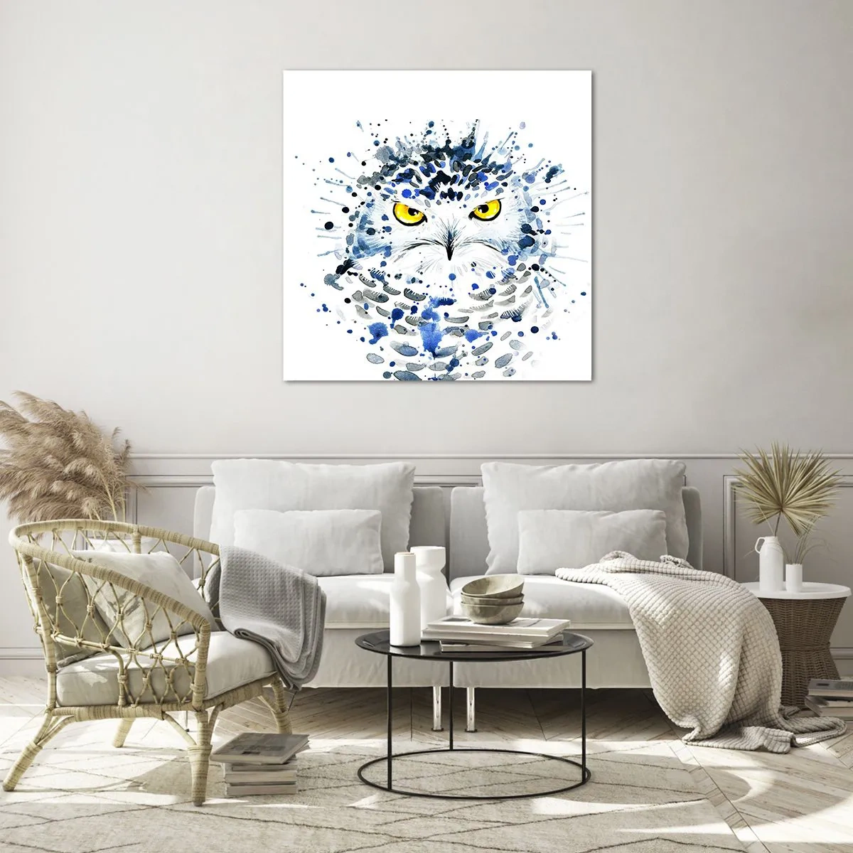 Schilderen op glas - Recht in de ogen - 70x70 cm