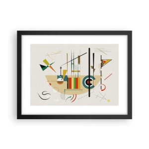 Poster in een zwarte lijst - En de wereld lacht - 40x30 cm