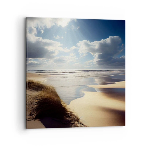 Schilderen op canvas - Strand, wild strand - 70x70 cm