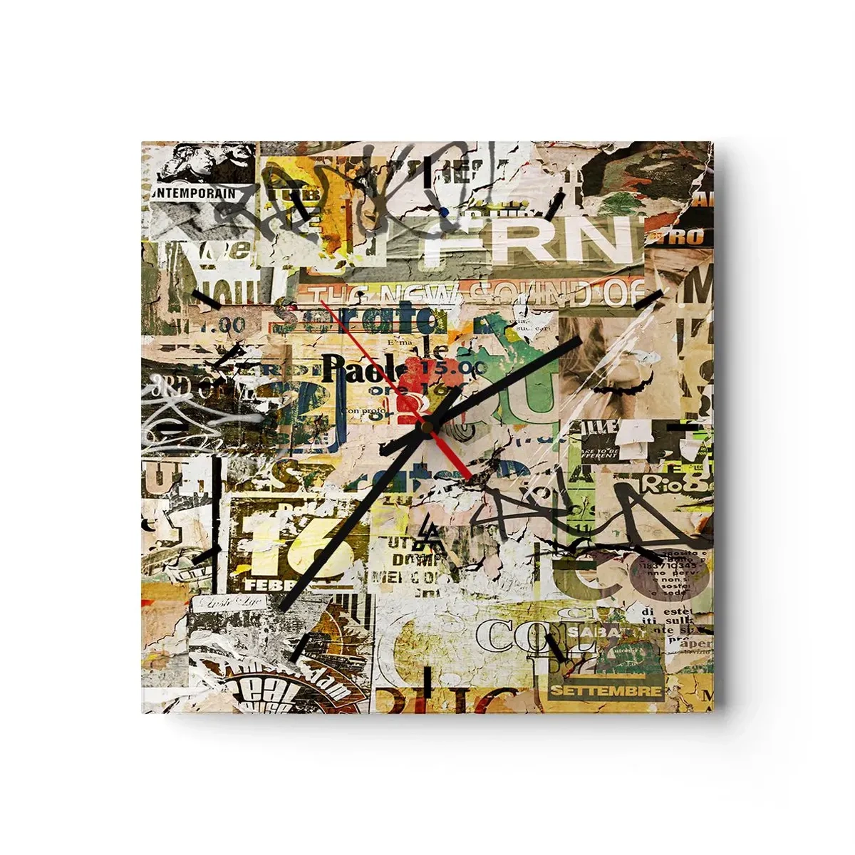 Wandklok - Klok - O, het gebeurt... - 30x30 cm