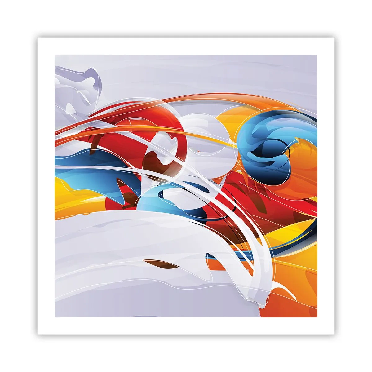 Poster - De dans van de elementen - 60x60 cm