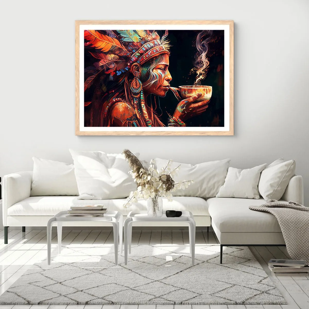 Een poster in een licht eiken lijst - Magisch ritueel - 50x40 cm