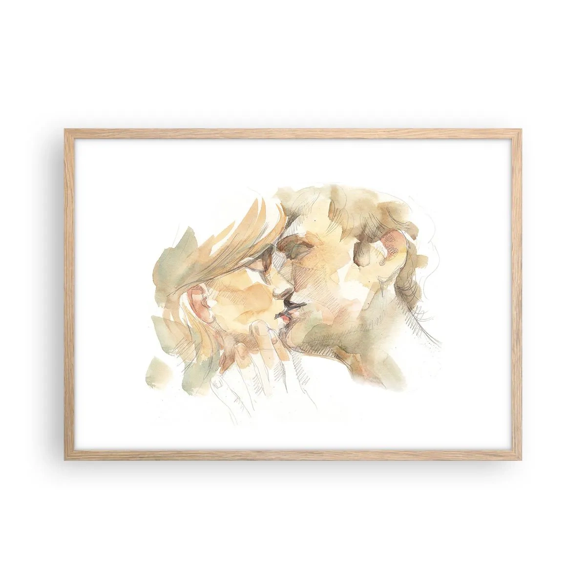 Een poster in een licht eiken lijst - De helft gevonden? - 70x50 cm