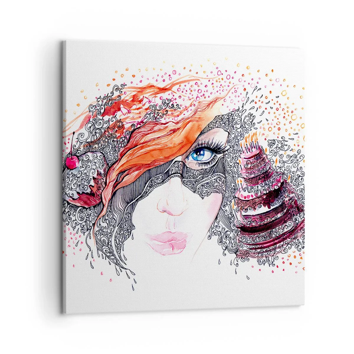 Schilderen op canvas - Elke dag is er een feestdag met haar - 50x50 cm
