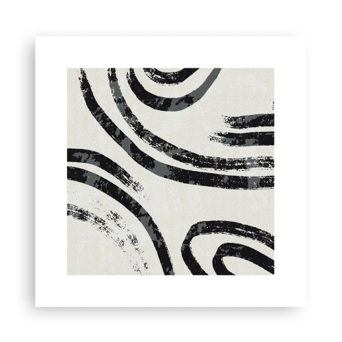 Poster - Half gestopt - 30x30 cm