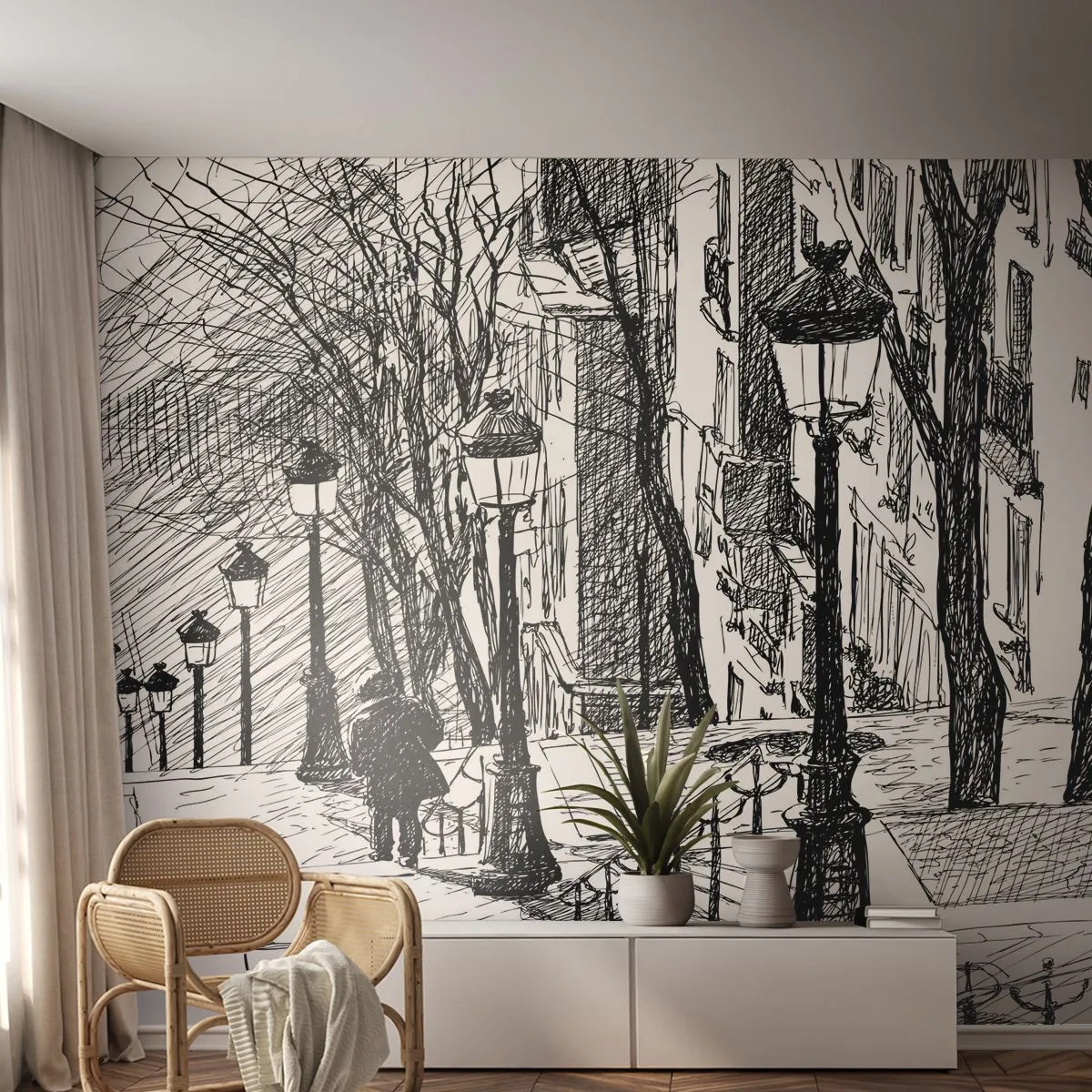 Zelfklevend Fotobehang Deluxe Sticker - Een liefdesverhaal of een horrorverhaal? - Montmartre, Architectuur, Parijs - 200x140 cm