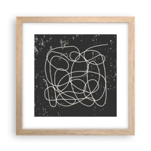 Een poster in een licht eiken lijst - Dwalende gedachten - 30x30 cm