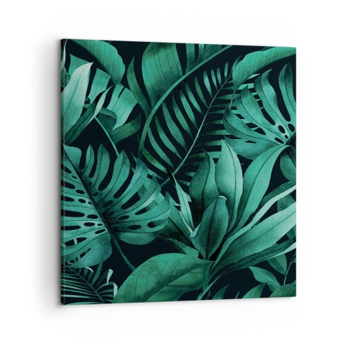 Schilderen op canvas - De diepte van tropisch groen - 50x50 cm