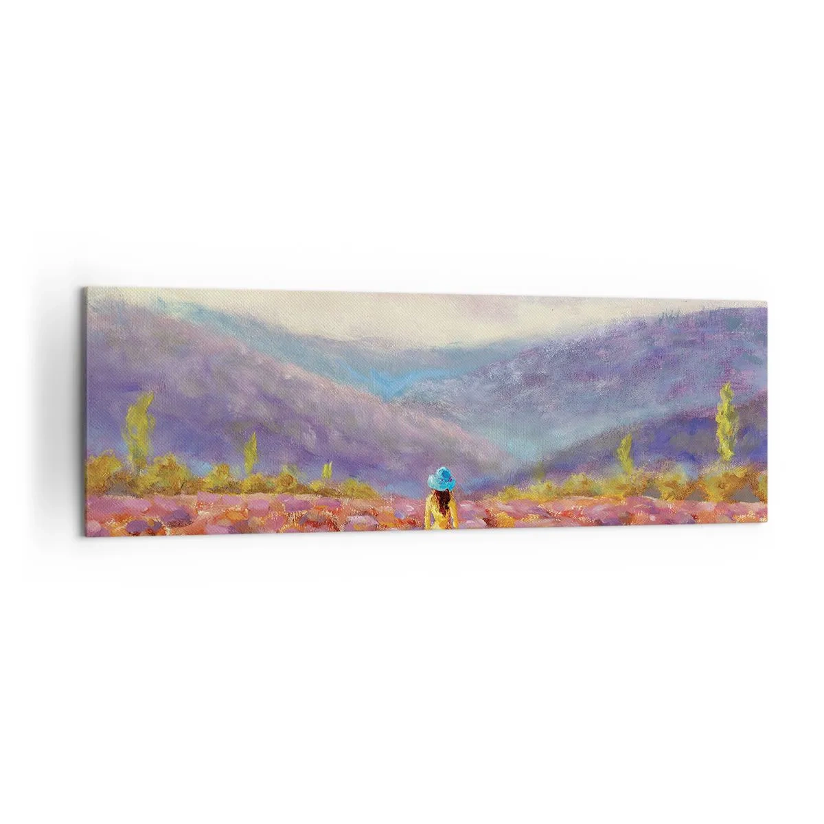 Schilderen op canvas - In een lavendelwereld - 160x50 cm