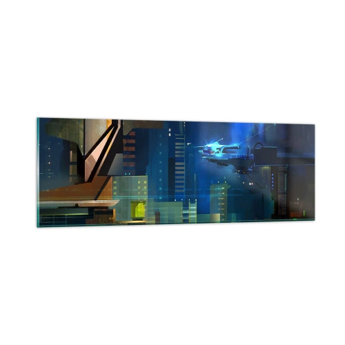 Schilderen op glas - In de nabije toekomst - 90x30 cm