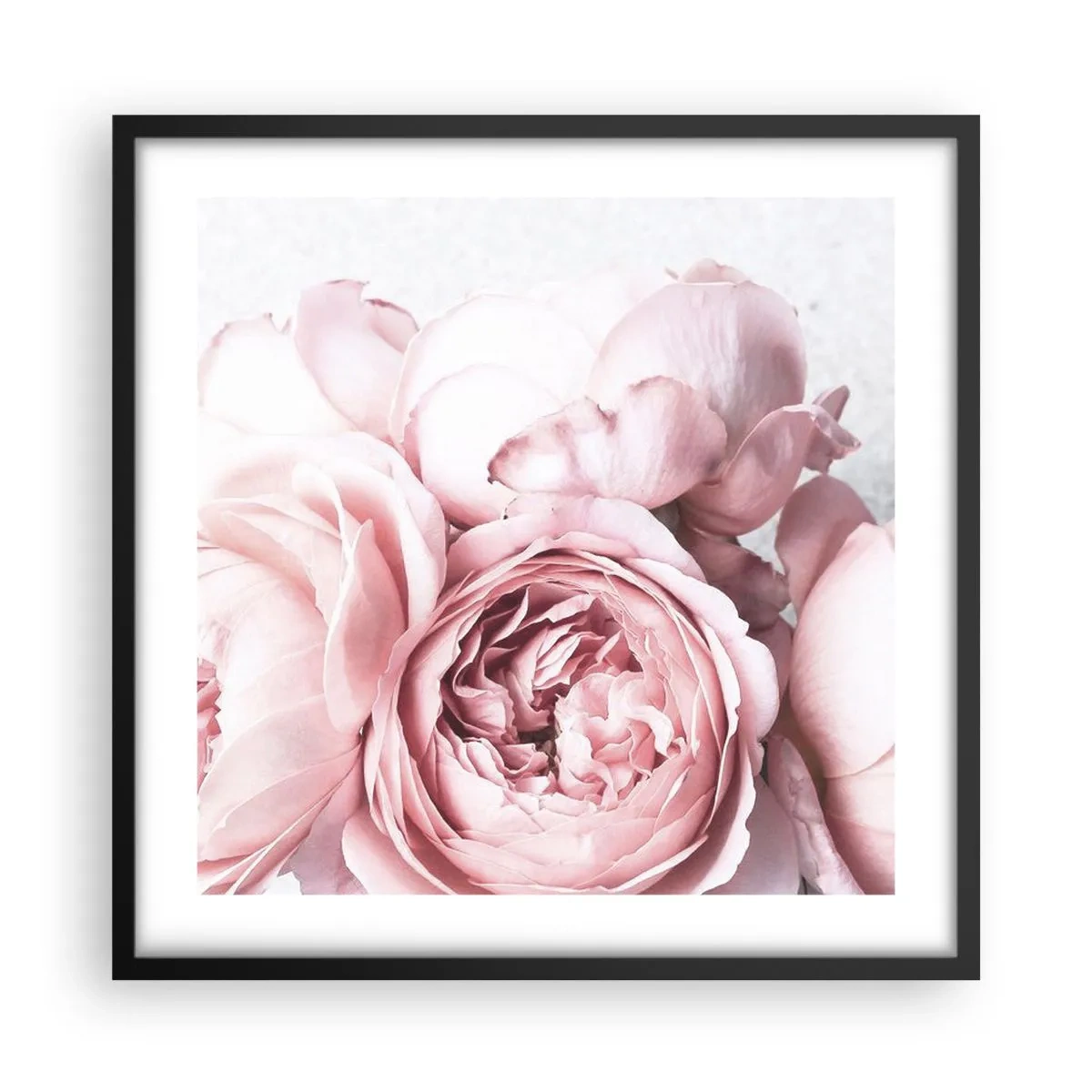 Poster in een zwarte lijst - Voor romantici - 50x50 cm